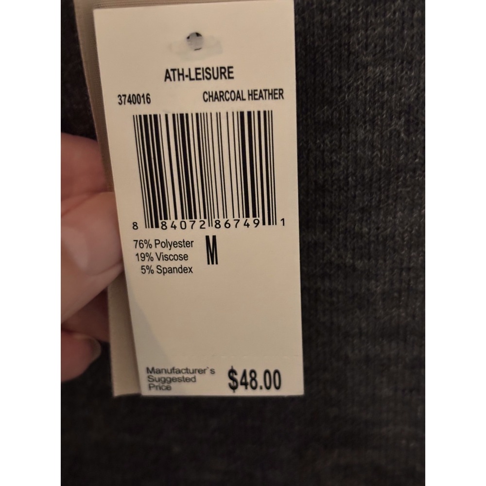 NWT Philosophy Pullover Sweater Women's Medium Charcoal Heather Ruffle Sleeve - Picture 5 of 8